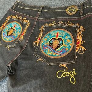 COOGI Royale Men's Vintage Jeans 48X36 Dark Denim Y2K Embroidered Streetwear